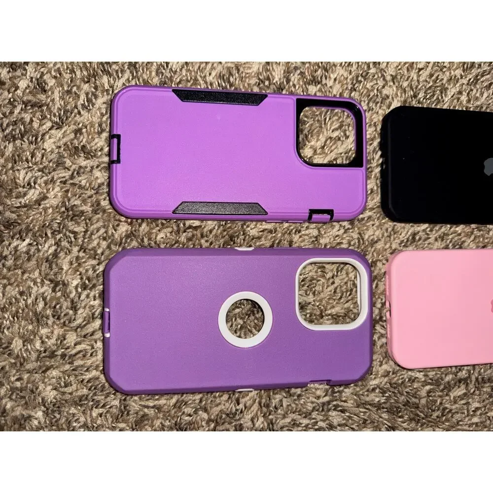 Dual-Layer Armor Apple Silicone IPhone 15 Pro max Case LOT